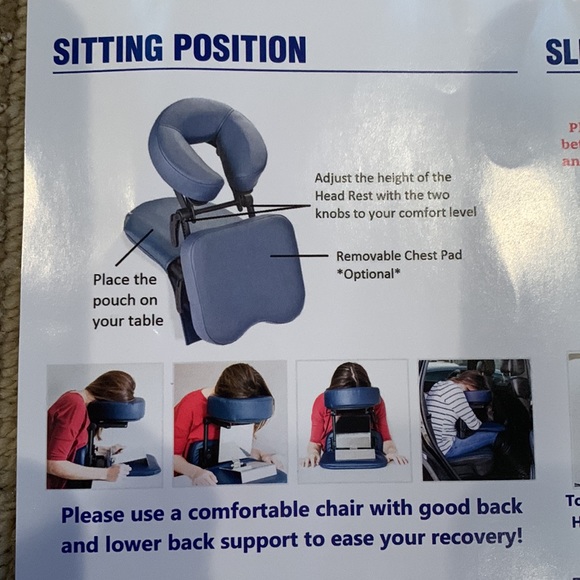 Portable Massage Chair, Headrest,  and Mirror or for Vitrectomy - Picture 4 of 6